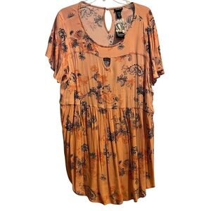 Torrid Peach Floral Dress